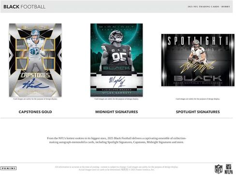 2025 Panini Black Football Hobby Trading Card Box (2 Autographs Per Box) in Saudi Arabia