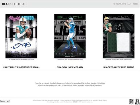 2025 Panini Black Football Hobby Trading Card Box (2 Autographs Per Box) in Saudi Arabia