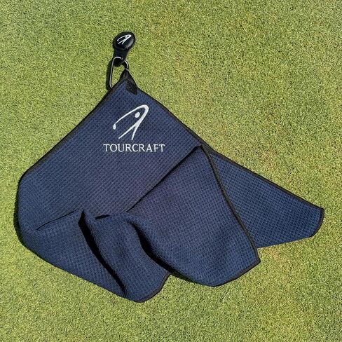 Magnetic Golf Towel for Cart or Clubs – Super-Absorbent Waffle Microfiber, Quick-Dry Design with Strong Magnet & Clip, 18x18 (Navy Blue) in Saudi Arabia