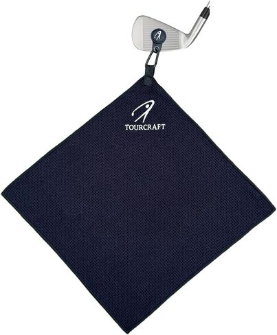 Magnetic Golf Towel for Cart or Clubs – Super-Absorbent Waffle Microfiber, Quick-Dry Design with Strong Magnet & Clip, 18x18 (Navy Blue) in Saudi Arabia