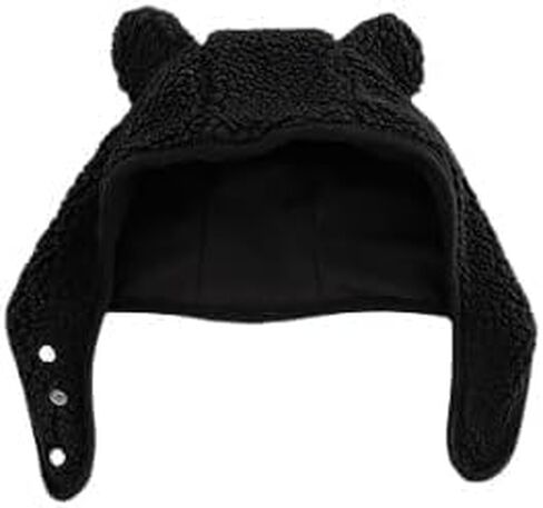 Pooyikoi Cute Little Bear Safety Helmet Polar Fleece Magnetic Buckle Y2K Men's and Women's Ear-Protection Lei Feng hat in Saudi Arabia