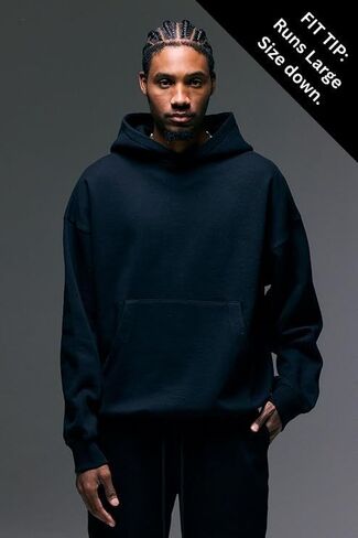 ANANKE DESTINY Polar Fleece Hoodie for Men – Heavyweight Black Pullover Fleece Hoodie with Hood & Pockets in Saudi Arabia