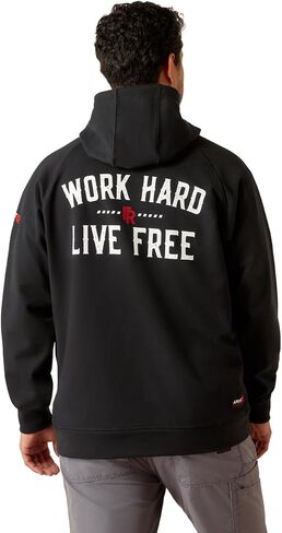 ARIAT Men's Flame Resistant Durastretch Work Hard Live Free Hoodie in Saudi Arabia