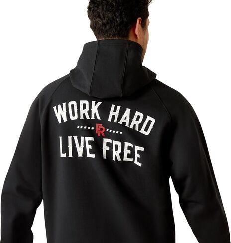 ARIAT Men's Flame Resistant Durastretch Work Hard Live Free Hoodie in Saudi Arabia