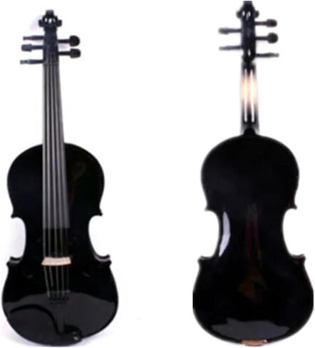 Professional Violin Set Black 5 String Electric Violin 4/4 Instrument Performance in Saudi Arabia