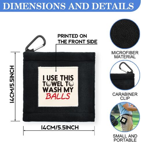 I Use This Towel to Wash My Balls Mini Pocket Golf Towel, Absorbent Golf Towels with Clip, Birthday Thank You Gifts for Golfer Lover Boss BFF Leader Supervisor Coworkers Family Friends in Saudi Arabia