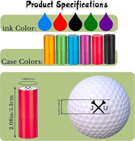 Custom Golf Ball Marker Personalized Golf Ball Stamper Markers with Your Logo Name Monogram, Quick-Dry Self-Inking Marking Golfs Tool Accessories for Men Gifts in Saudi Arabia