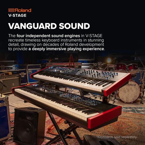 Roland V-STAGE 76 | Premium 76-Key Semi-Weighted Digital Keyboard | Ideal for Synth-Focused Players | Four Independent Sound Engines | Advanced Modeling Technology & Sound Customization in Saudi Arabia
