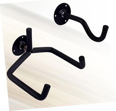 Garneck 2Pcs Metal Wall Mount Guitar Hanger Rack for Ukulele and String Instruments Durable Black Bracket for Acoustic Guitar Display for Home Shop Use in Saudi Arabia