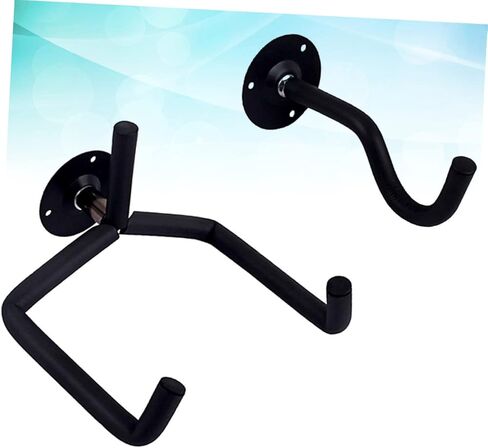 Garneck 2Pcs Metal Wall Mount Guitar Hanger Rack for Ukulele and String Instruments Durable Black Bracket for Acoustic Guitar Display for Home Shop Use in Saudi Arabia