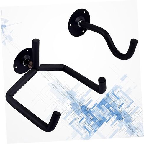Garneck 2Pcs Metal Wall Mount Guitar Hanger Rack for Ukulele and String Instruments Durable Black Bracket for Acoustic Guitar Display for Home Shop Use in Saudi Arabia