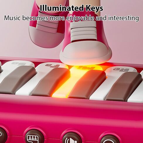15 Key Pocket Piano Mini Electronic Piano One Click Switching Between 3 Different Tones Illuminated Keys Interesting Portable Music Instrument for Trip Home Camping Outdoors in Kuwait
