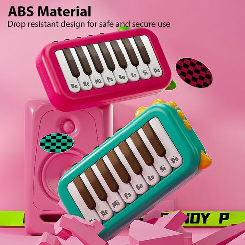 15 Key Pocket Piano Mini Electronic Piano One Click Switching Between 3 Different Tones Illuminated Keys Interesting Portable Music Instrument for Trip Home Camping Outdoors in Kuwait