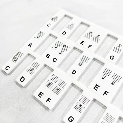 Piano Keyboard Note Labels, Silicone Piano Keyboard Stickers Guide for Beginners, 88 Keys Full Size, No Need Stickers, Reusable (Black) in Saudi Arabia