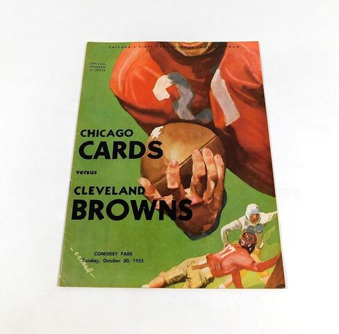1955 Cleveland Browns at Chicago Cardinals NFL Football Program 10-30-55 - NFL Programs in Saudi Arabia