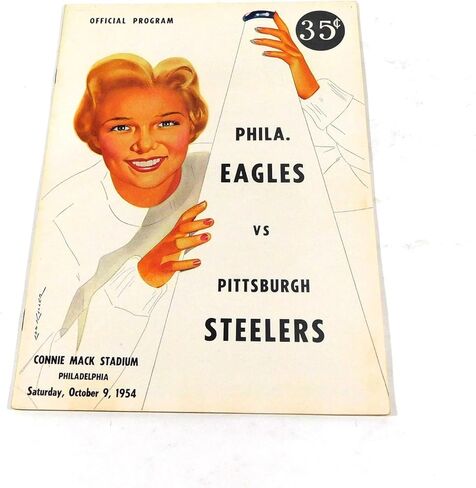 1954 بيتسبرغ ستيلرز في برنامج فيلادلفيا إيجلز لكرة القدم NFL 10-9-54 - برامج NFL in Saudi Arabia