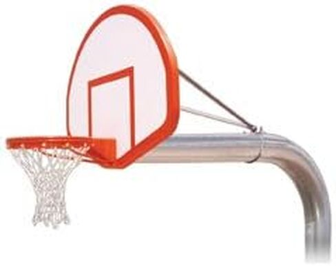 First Team Tyrant Flight Steel-Fiberglass In Ground Fixed Height Basketball System44; Grey in Saudi Arabia