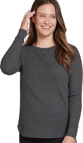 Jockey Women's Loungewear Long Sleeve Waffle Crew in Saudi Arabia
