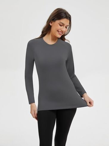 4 Pack Thermal Long Sleeve Shirts for Women Fleece Lined Compression Shirts Yoga Athletic Workout Tops in Kuwait