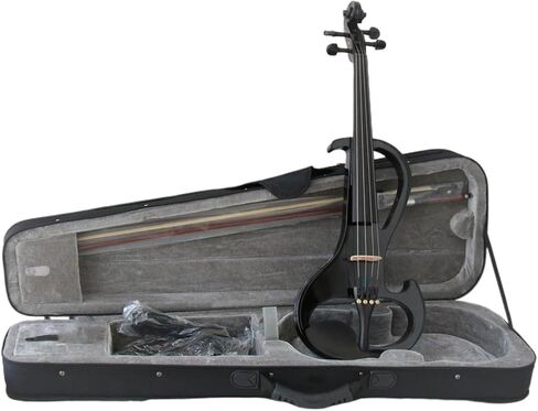 مجموعة كمان احترافية كمان كهربائي احترافي أسود 4/4 أداة أداء in Kuwait