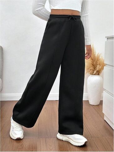 RoseSeek Girl's Sweatpants Drawstring Elastic Waisted Athletic Pants Sports Pants in Saudi Arabia