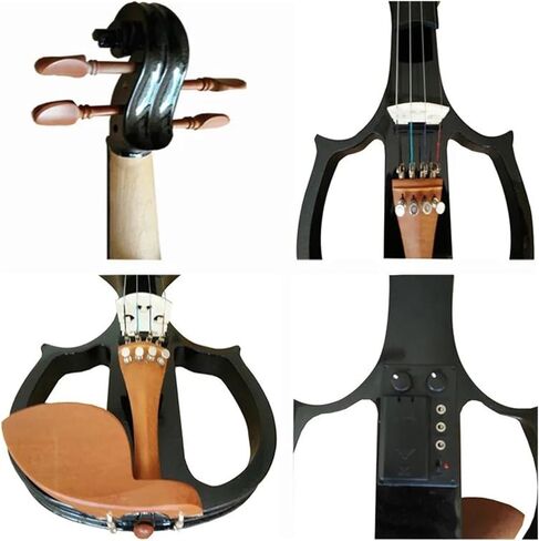 مجموعة كمان احترافية كمان كهربائي 4/4 أداة خشب العناب أداء احترافي مع القوس البرازيلي in Kuwait
