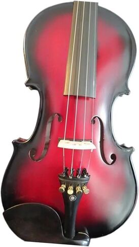 مجموعة كمان احترافية باللونين الأحمر والأسود 4/4 كمان كهربائي بالحجم الكامل مع صوت أصلي لطيف in Kuwait