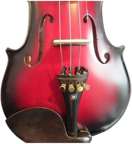 مجموعة كمان احترافية باللونين الأحمر والأسود 4/4 كمان كهربائي بالحجم الكامل مع صوت أصلي لطيف in Kuwait