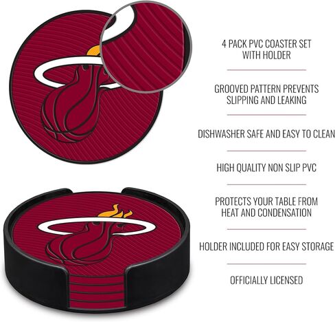 مفضلات كلاسيكية قياسية من Rico Industries NBA لكرة السلة: مجموعة قواعد أكواب PVC (4 عبوات) in Saudi Arabia