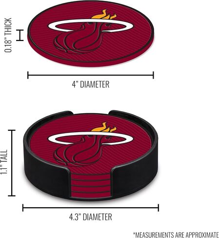 مفضلات كلاسيكية قياسية من Rico Industries NBA لكرة السلة: مجموعة قواعد أكواب PVC (4 عبوات) in Saudi Arabia