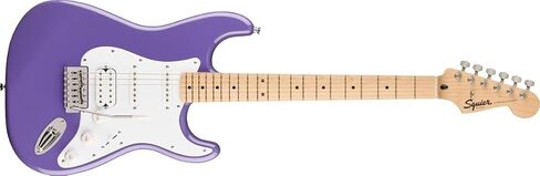 جيتار كهربائي Squier by Fender Limited Edition Sonic® Stratocaster® HSS، لوحة أصابع من خشب القيقب، بيك جارد أبيض، فوق بنفسجي in Saudi Arabia