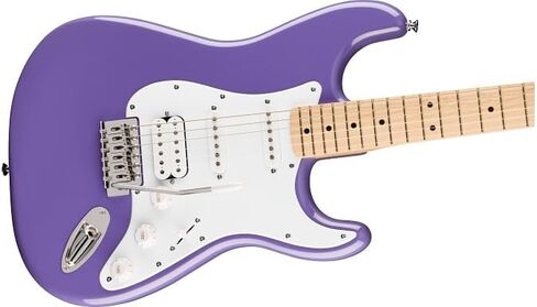 جيتار كهربائي Squier by Fender Limited Edition Sonic® Stratocaster® HSS، لوحة أصابع من خشب القيقب، بيك جارد أبيض، فوق بنفسجي in Saudi Arabia