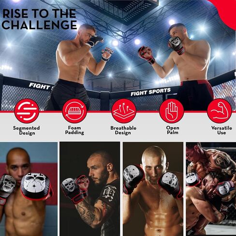 SwiftTechSports Premium MMA Gloves – Pro-Grade Leather Gloves for Men and Women with Wrist Support. Training, Sparring, Grappling, Boxing, Muay Thai, Kickboxing, and All Combat Sports. in Saudi Arabia