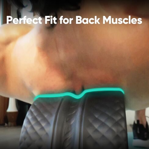 FitBeast Back Roller - Deep Tissue Massage Wheel, Yoga Wheel & Back Stretcher for Pain Relief in Saudi Arabia