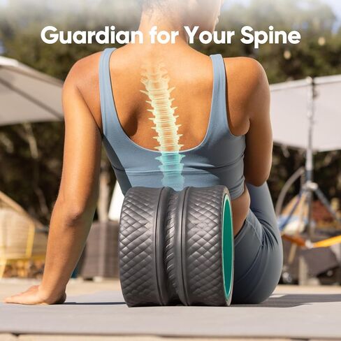FitBeast Back Roller - Deep Tissue Massage Wheel, Yoga Wheel & Back Stretcher for Pain Relief in Saudi Arabia