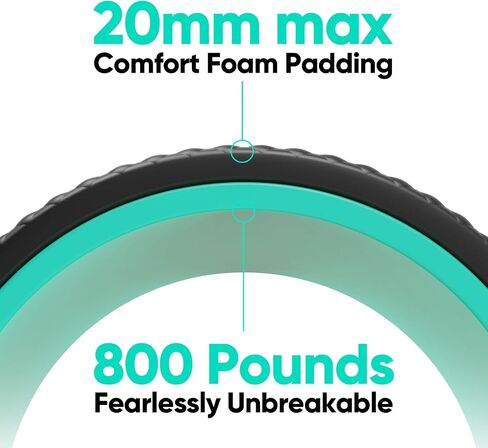 FitBeast Back Roller - Deep Tissue Massage Wheel, Yoga Wheel & Back Stretcher for Pain Relief in Saudi Arabia