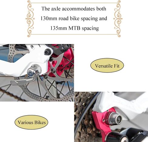 Bicycle Skewers Bike Trainer Quick Release Rear Wheel Axle Skewers Aluminum nut deep Thread Secure fit Thick Gauge Springs Elasticity Front Rear Bike Axle Wheel Hub in Saudi Arabia