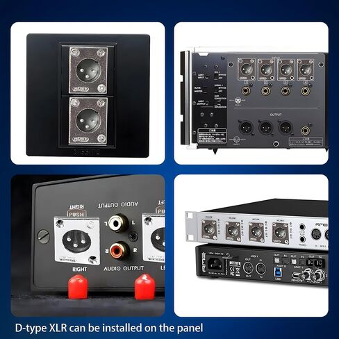 MayWILLA D نوع XLR كابل، D-نوع XLR 3Pin أنثى لوحة جبل إلى الذكور تمر عبر كابل موصل لأجهزة الصوت، صندوق المسرح، لوحة التصحيح XLR، صندوق الأرضية-60 سم in Saudi Arabia