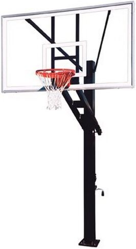 First Team Stainless Olympia Supreme Stainless Steel-Acrylic In Ground Adjustable Basketball System44; Gold in Saudi Arabia