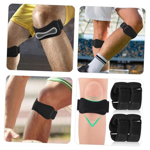قابل للتعديل على الوجهين سيليكون دعامة الركبة الرضفة دعم وسادة الركبة تنفس للرياضة مريحة الجري والقفز in Kuwait