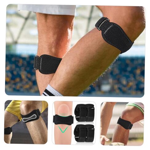 قابل للتعديل على الوجهين سيليكون دعامة الركبة الرضفة دعم وسادة الركبة تنفس للرياضة مريحة الجري والقفز in Kuwait