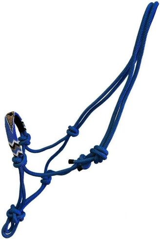 Nylon Horse Size Cowboy Knot Rope Halter with Beaded Cross Nose and Removable Lead in Saudi Arabia