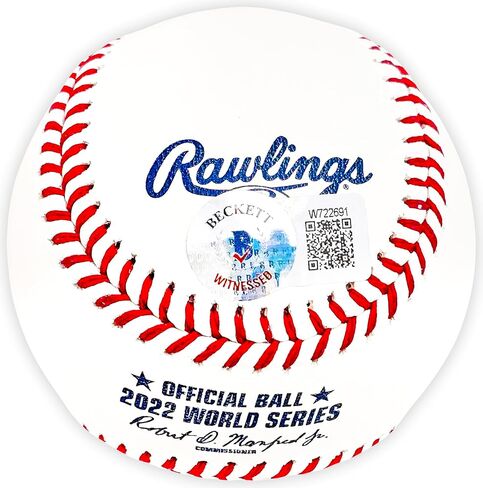 Michael Brantley Autographed Official 2022 World Series Logo M.L.B Baseball Houston Beckett BAS Witness Stock #220456 in Saudi Arabia