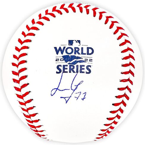 Luis Garcia Autographed Official 2022 World Series Logo M.L.B Baseball Houston Beckett BAS Witness Stock #220458 in Saudi Arabia