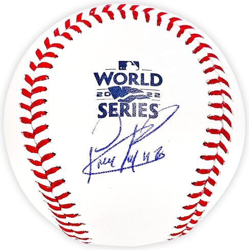Rafael Montero Autographed Official 2022 World Series Logo M.L.B Baseball Houston Beckett BAS Witness Stock #220454 in Saudi Arabia
