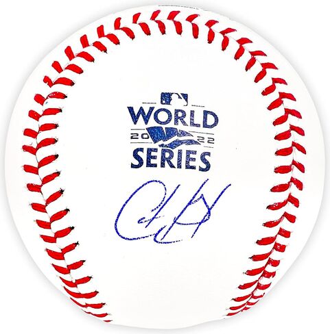 Cristian Javier Autographed Official 2022 World Series Logo M.L.B Baseball Houston Beckett BAS Witness Stock #220452 in Saudi Arabia
