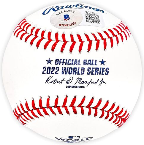 Cristian Javier Autographed Official 2022 World Series Logo M.L.B Baseball Houston Beckett BAS Witness Stock #220452 in Saudi Arabia