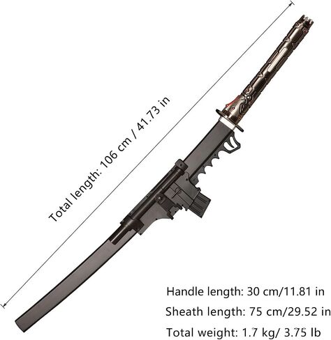 Samuel Rodrigues/Raiden Sword Japanes Game Cosplay Prop Metal Upgraded Version Katana Black not Sharp in Kuwait
