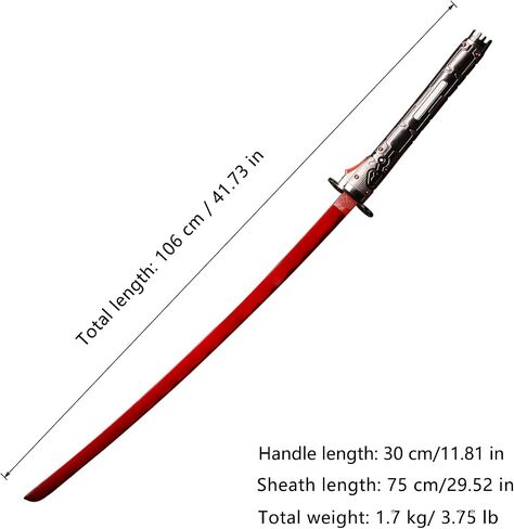 Samuel Rodrigues/Raiden Sword Japanes Game Cosplay Prop Metal Upgraded Version Katana Black not Sharp in Kuwait