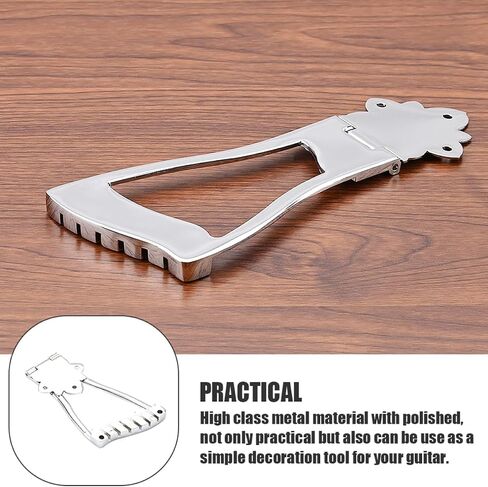 Chrome Guitar String Saddle Tailpiece for 6-String Electric Guitars GA418A Drawing String Board Compatible Models in Saudi Arabia